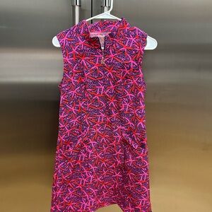 Lilly Pulitzer Luxletic Pink and Navy Patterned dress